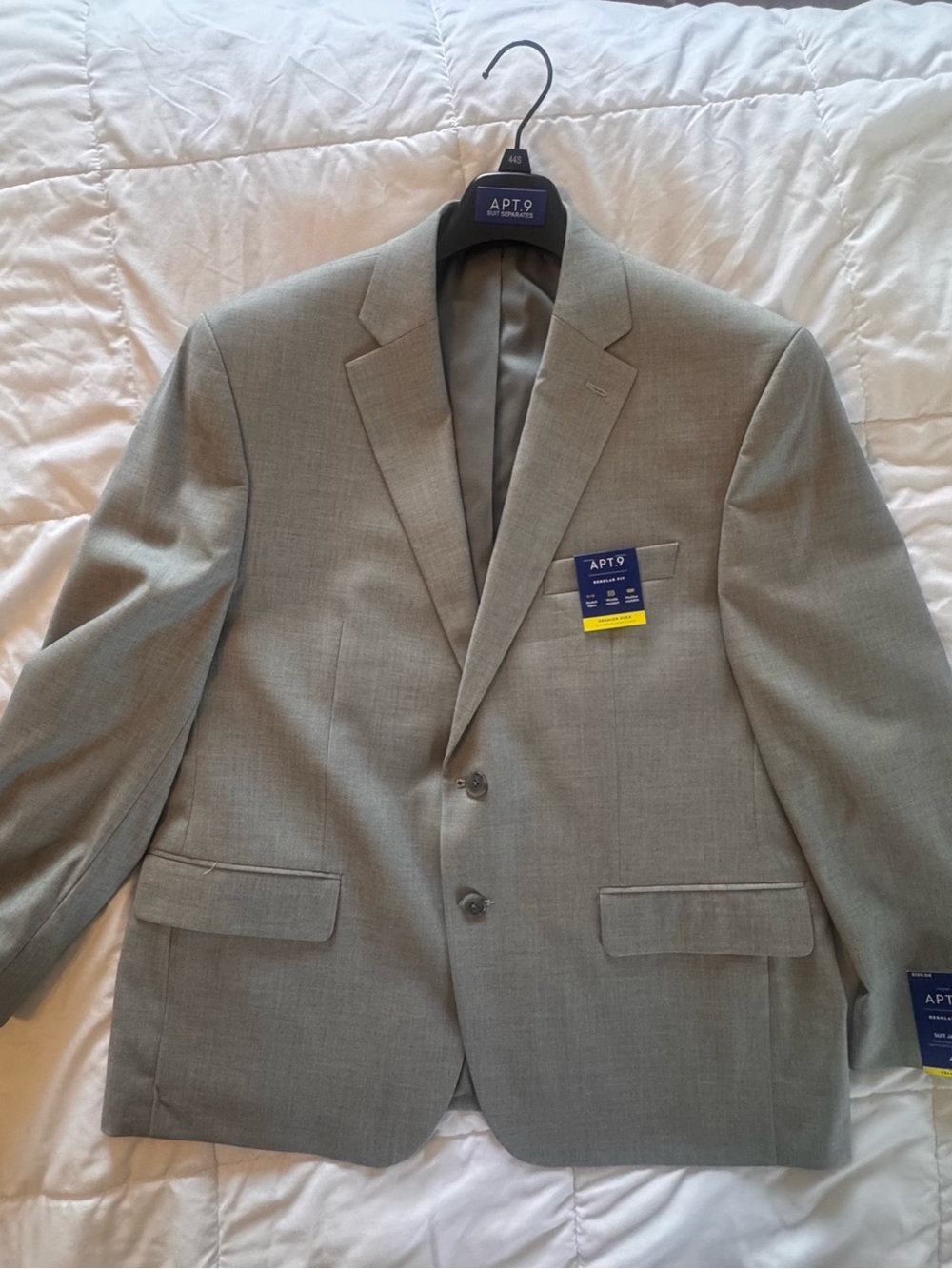 Apt. 9 Men's Light Gray Two-Button Sport Coat